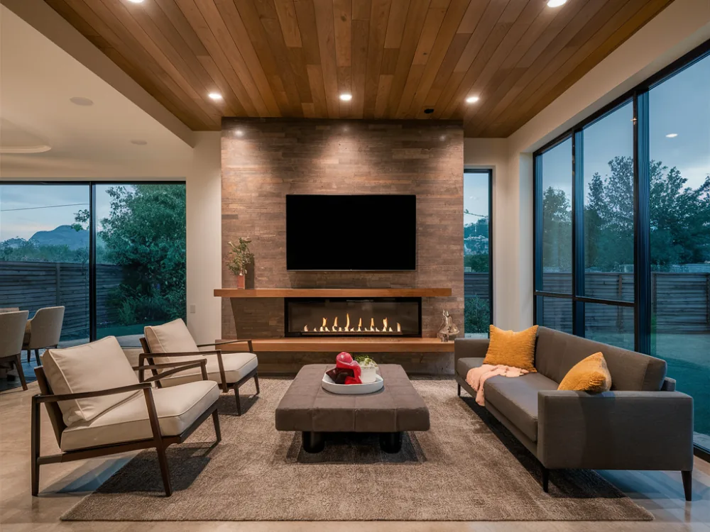 Restored Spanish Revival fireplace in a Burbank, California home