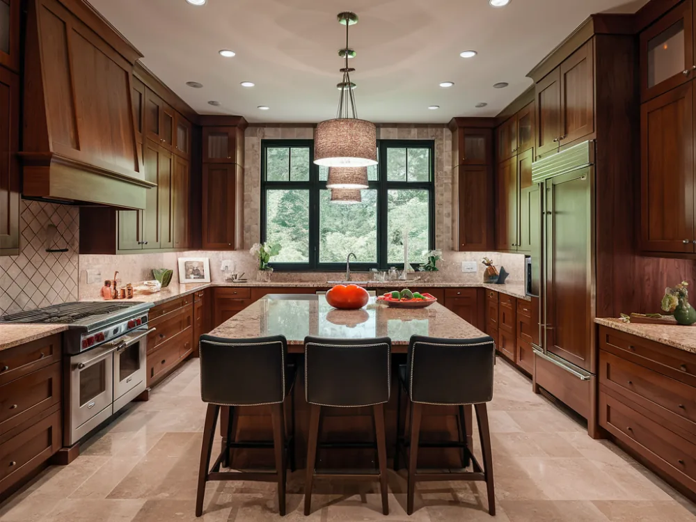 U-shaped kitchen layout in a remodeled Burbank kitchen