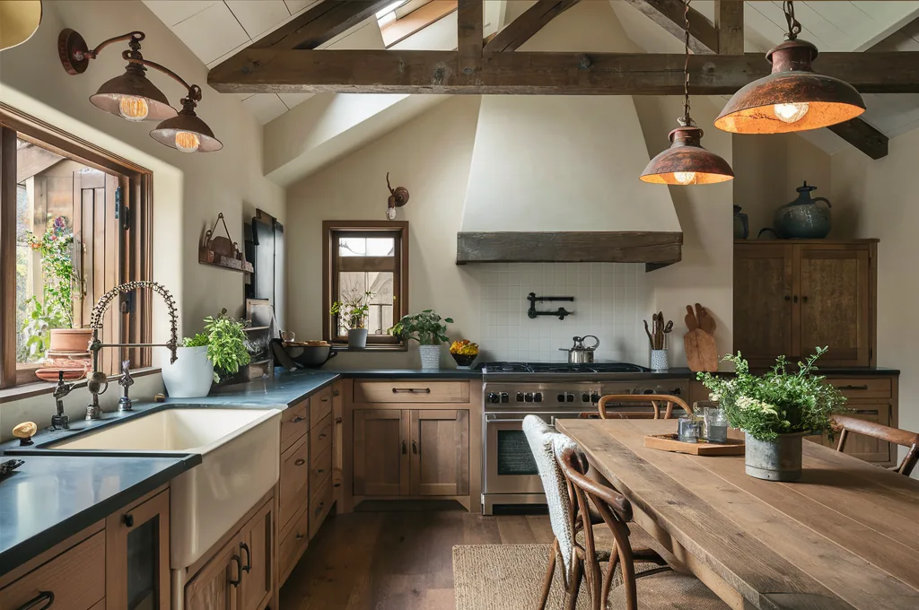 Warm rustic kitchen remodel completed in Burbank, CA
