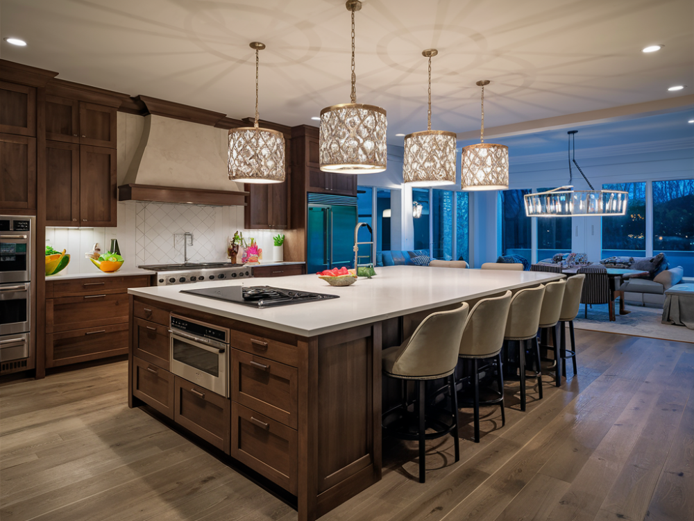 a contemporary island kitchen