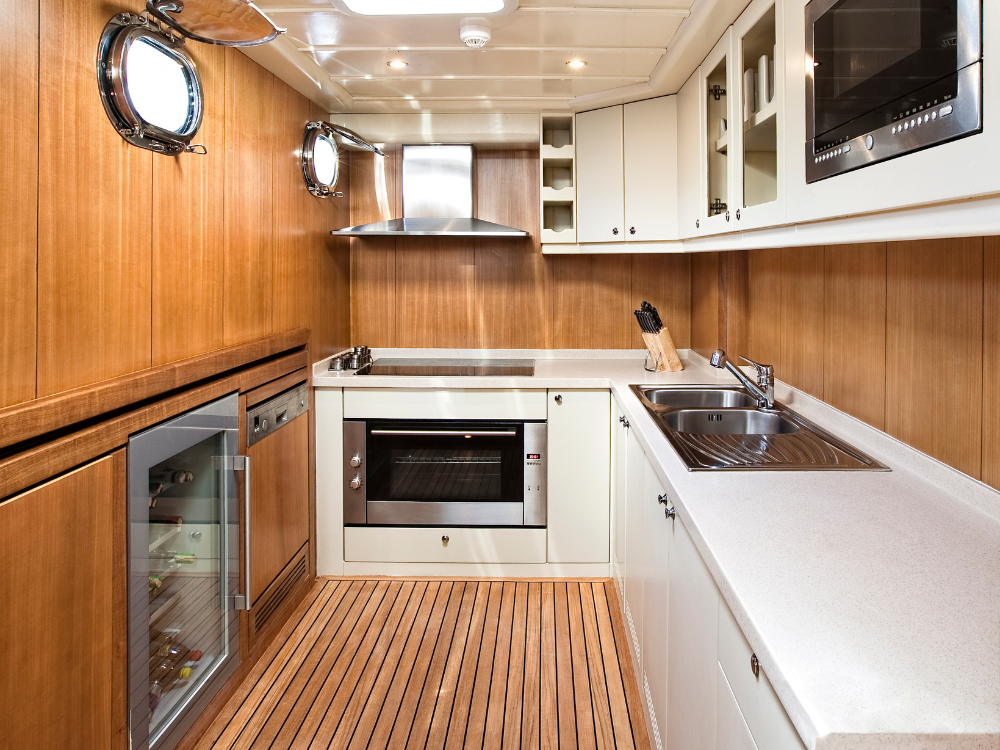 a traditional single galley kitchen