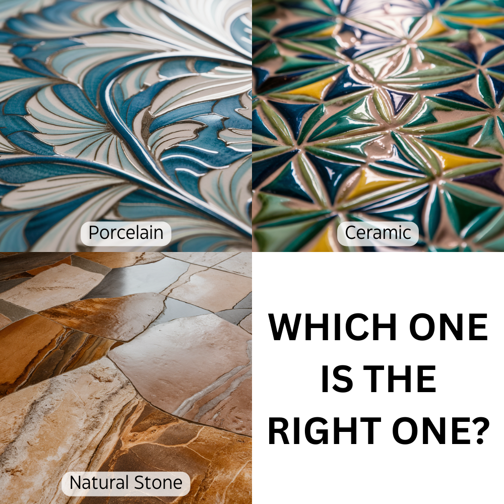 Differences Between Porcelain, Ceramic and Natural Stone Tile