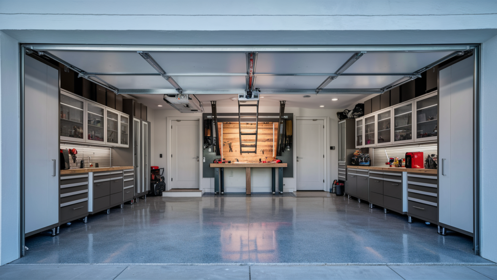 a stunning photo of a modernized garage in burbank, ca