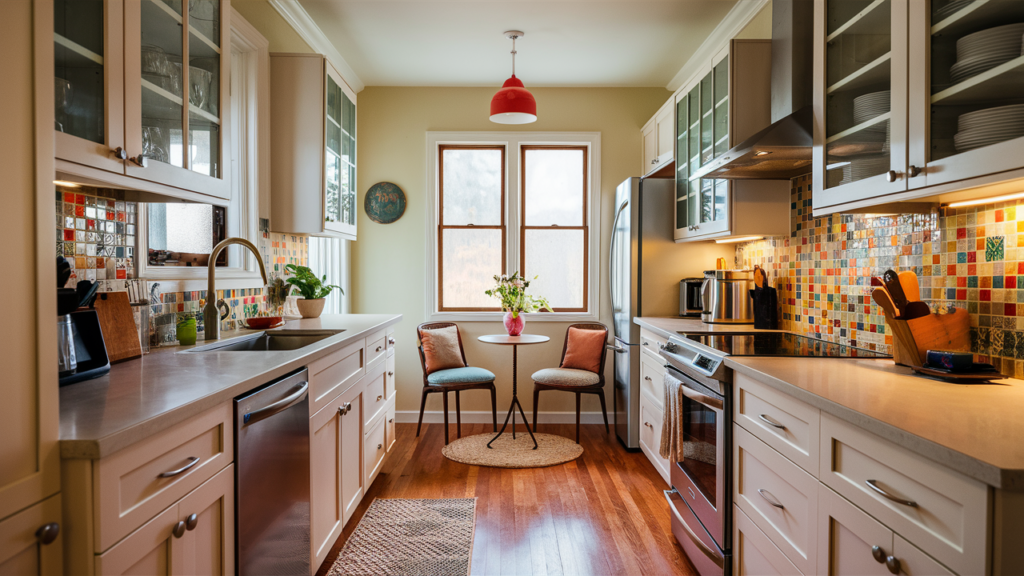 a beautiful burbank california kitchen shining beautifully during the daytime