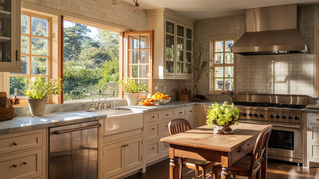 a beautiful professional photograph of a remodeled kitchen in Burbank